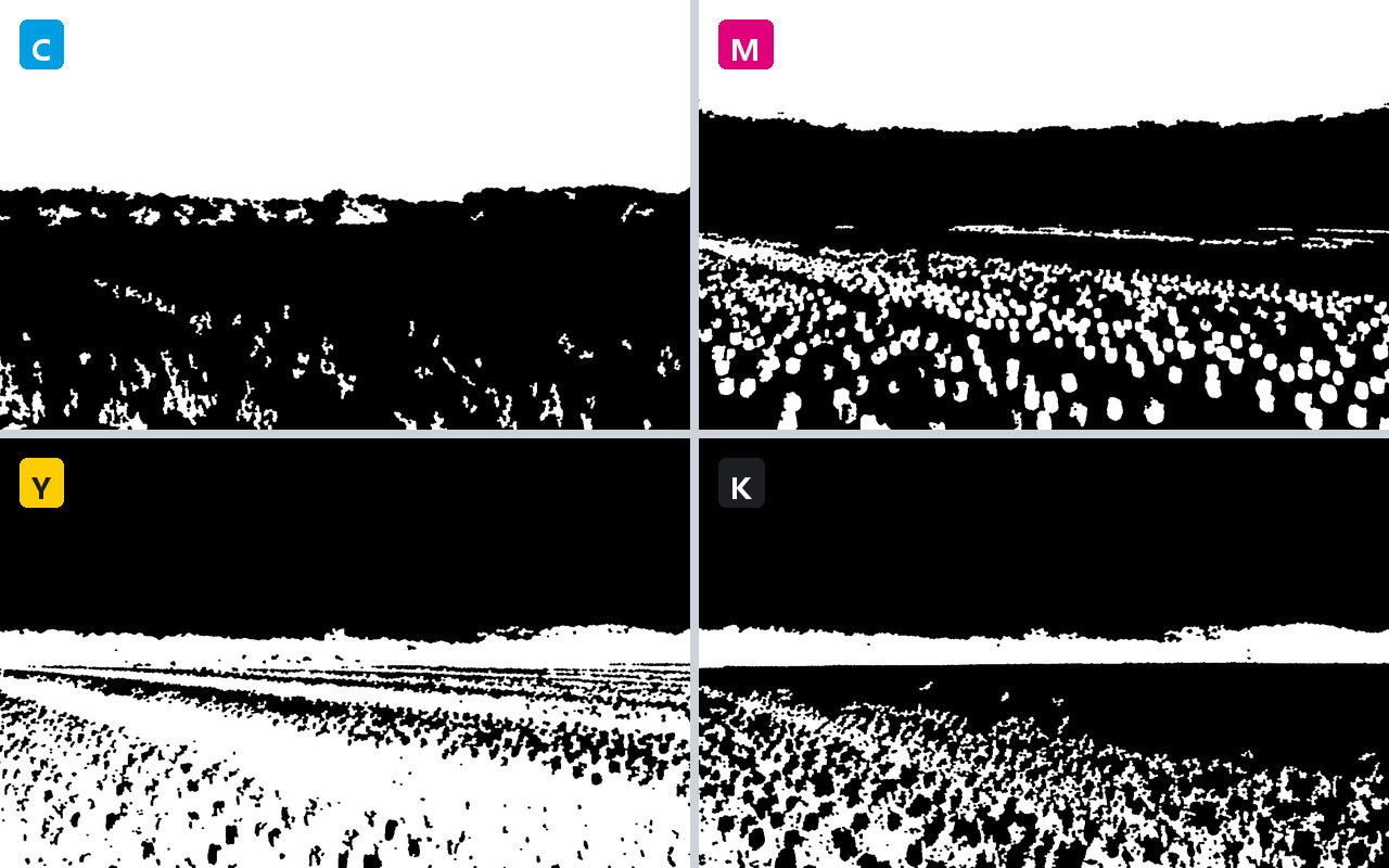 CMYK 四色分版 —— 处理后